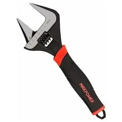Max Power MAXPOWER Adjustable Spanner Adjustable Wrench For Plumber,Wide Opening - 250mm/10-Inch,MAX Opening Capacity 30mm