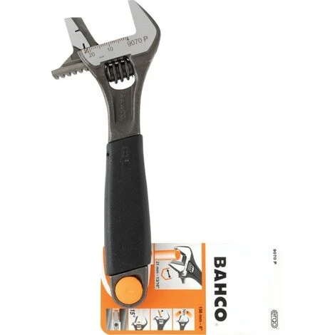 Bahco Adjustable Spanner, Steel, 6in./158mm Length, 21mm Jaw Capacity 5 Bahco Adjustable Spanner, Steel, 6in./158mm Length, 21mm Jaw Capacity - Image 3