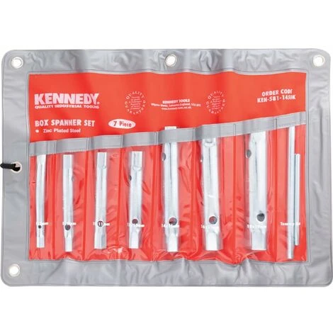 Kennedy Imperial Box Spanner Set, Double End, Steel, Set Of 6 5 Kennedy Imperial Box Spanner Set, Double End, Steel, Set Of 6 - Image 3