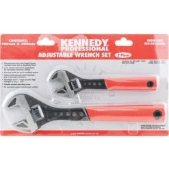 Kennedy-Pro 8/12 Soft Grip Phosphate Finish Adjustable Wrench Set -Bahco shop 13835132 3
