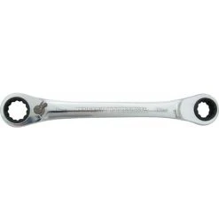 Kennedy-Pro Metric Double End Ring Ratchet Spanner, Chrome Vanadium Steel, Rever