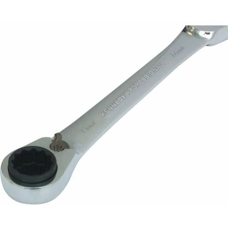 Kennedy-Pro Metric Double End Ring Ratchet Spanner, Chrome Vanadium Steel, Rever 4 Kennedy-Pro Metric Double End Ring Ratchet Spanner, Chrome Vanadium Steel, Rever - Image 2