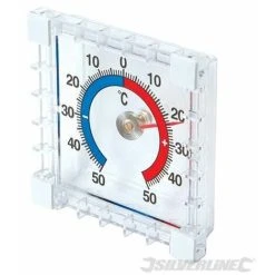 Silverline Indoor/Outdoor Stick-On Thermometer -50� To +50�C 985719