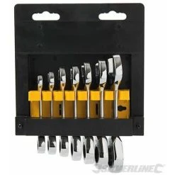 Silverline Stubby Ratchet Spanner Set 7pce 8 - 19mm 199916