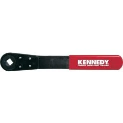 Leytool Imperial Single End Ring Ratchet Spanner, Carbon Steel, 4 Points, 1/4in