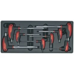 Sealey TBT06 Tool Tray With T-Handle Ball-End Hex Key Set 8pc