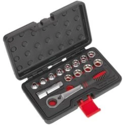 Sealey AK6926 Socket Set 14pc Go-Through Low Profile WallDrive® Metric