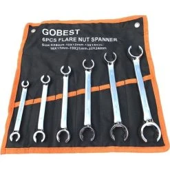 GOBEST Flare Nut Wrench Set 6 Pcs 6-24 Mm, 12 Sizes (GB-0050)