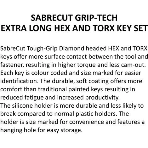 9pcs SabreCut Soft Grip Allen Key Set - SCHEX009S 5 9pcs SabreCut Soft Grip Allen Key Set - SCHEX009S - Image 3