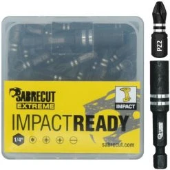 21pcs SabreCut 25mm PZ2 Impact Screwdriver Bits - SCPA2521