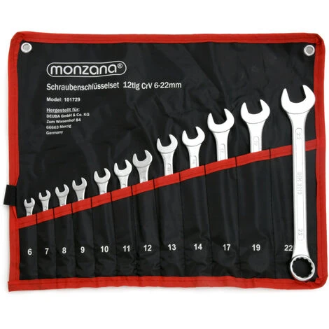 Monzana 25 Pcs Open-ended Spanner And Ring Spanner Set - 6-32mm - Tool Steel 2
