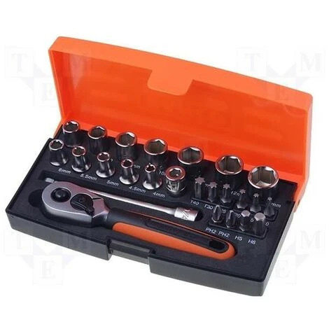 Bahco BAHSL25 Socket Set 25 Piece Metric 1/4in Drive Ratchet Socket Set 5 Bahco BAHSL25 Socket Set 25 Piece Metric 1/4in Drive Ratchet Socket Set - Image 3