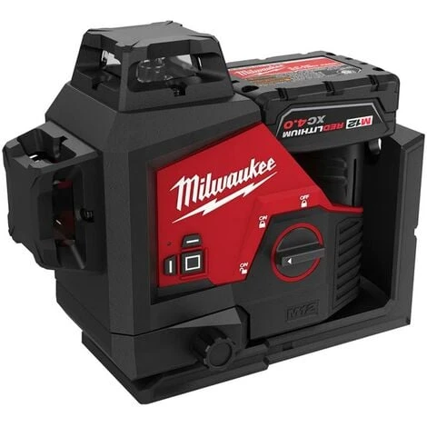 Milwaukee M123PL-401C Green Line 360 Degree 3 Plane Laser 3 Milwaukee M123PL-401C Green Line 360 Degree 3 Plane Laser
