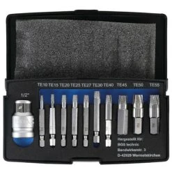 BGS TECHNIC Screwdriver Set For Torx - Profile T Defective - T10/T55 - 11 Pcs - 9170