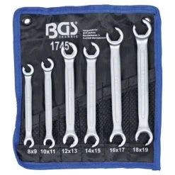 BGS TECHNIC Pipe Wrench Set - 8x9 / 18x19 Mm - 6 Pcs - 1745