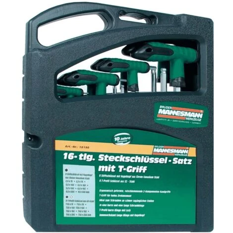 16 Piece T-Handle Wrench Set 18190 Brüder Mannesmann 4 16 Piece T-Handle Wrench Set 18190 Brüder Mannesmann - Image 2