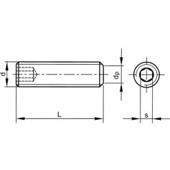 Qualfast M6X6 Skt Set Screw Flat Point A4- You Get 50