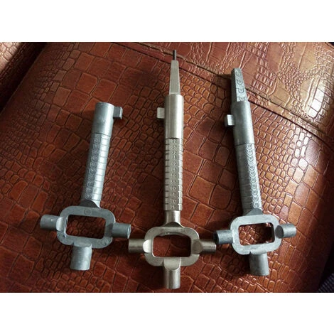 Architect's Wrench 6/7 / 8 Mm Square Wrench Allen Wrench With Multi-function Graduation Universal Construction Site Key In Solid Zinc Alloy For Opening Door Window Cabinet SOEKAVIA - Image 2