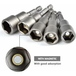 10Pcs Drill Hex Socket Socket Set Magnetic 1/4 Hex Socket Socket Adapter 6-15mm Socket Adapter Tool SOEKAVIA 11 10Pcs Drill Hex Socket Socket Set Magnetic 1/4 Hex Socket Socket Adapter 6-15mm Socket Adapter Tool SOEKAVIA -Bahco shop 36873565 5