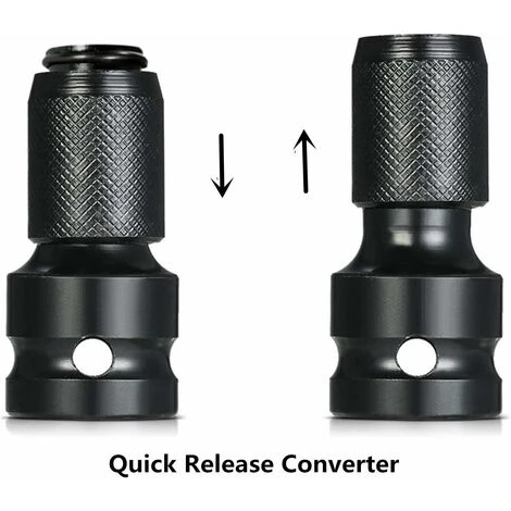 2-Pack 1/2 "Square To 1/4" Hex Socket Adapters, Quick Release Chuck Converter For Impact Ratchet Wrench And Screwdriver Bit Holder Socket SOEKAVIA 7 2-Pack 1/2 "Square To 1/4" Hex Socket Adapters, Quick Release Chuck Converter For Impact Ratchet Wrench And Screwdriver Bit Holder Socket SOEKAVIA - Image 5