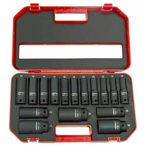 Jefferson 16 Piece 1/2 Deep Impact Socket Set