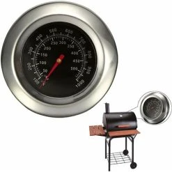 Stainless Steel Barbecue Thermometer, BBQ Grill Barbecue Thermometer With Probe SOEKAVIA