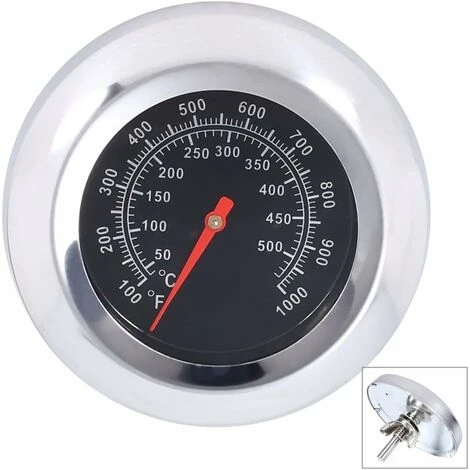 Stainless Steel Grill Grill Thermometer BBQ Tools BBQ Grill Thermometer Temp Gauge 50 To 500 ° C, 100 To 1000 ℉ (Type C 500 ° C) SOEKAVIA