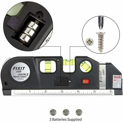 Laser Levels, Versatile Measuring Tool, Spirit Level, Laser Level, Tape Measure, Horizontal And Vertical Metric Ruler Self-leveling Retractable Horizon (battery Included) SOEKAVIA 7 Laser Levels, Versatile Measuring Tool, Spirit Level, Laser Level, Tape Measure, Horizontal And Vertical Metric Ruler Self-leveling Retractable Horizon (battery Included) SOEKAVIA - Image 5