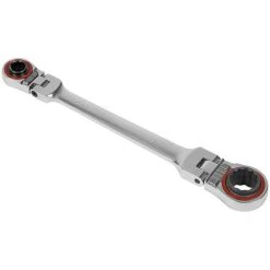 Sealey AK63947 Ratchet Ring Spanner 4-in-1 Flexi-Head Reversible Metric Platinum Series