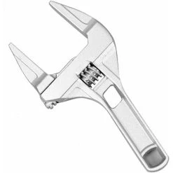 LITZEE Adjustable Wrench Large Opening Bathroom Key Wrenches Wide Jaw 16-68mm Aluminum Alloy Spanners Shank Plumber Hand Tool