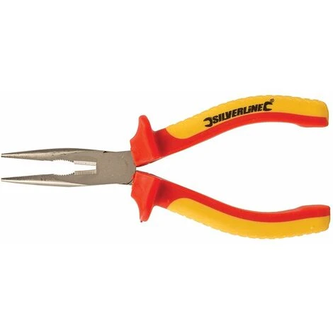 Silverline VDE Expert Long Nose Pliers - 160mm - Image 2