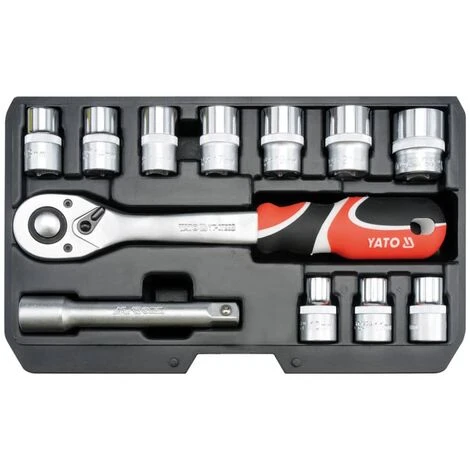 12 Piece Ratcheting Socket Spanner Set YT-38671 YATO 4 12 Piece Ratcheting Socket Spanner Set YT-38671 YATO - Image 2