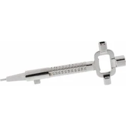 LITZEE 6 In 1-Architect's Wrench 6/7 / 8 Mm Square Wrench Allen Key With Multi-functional Graduation Universal Solid Zinc Alloy Construction Wrench To Open Door Window Cabinet