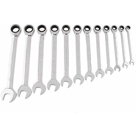 Femor 12pcs 8-19mm Fixed Head Ratchet Spanner Set With Storage Box 8,9,10,11,12,13,14,15,16,17,18,19mm - Image 4