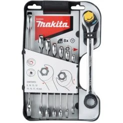 Makita B-65523 Double Ended Ratchet Wrenches Set 8pcs