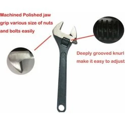 DAY PLUS 18-Inch Adjustable Spanner Large Steel Wide Mouth Pipe Wrench Jaw 52MM Professional Hand Tool 8 DAY PLUS 18-Inch Adjustable Spanner Large Steel Wide Mouth Pipe Wrench Jaw 52MM Professional Hand Tool -Bahco shop 49564520 3