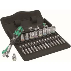 Wera 8100 SA 6 Zyklop Speed 1/4 Ratchet & Socket 28 Piece Metric Set