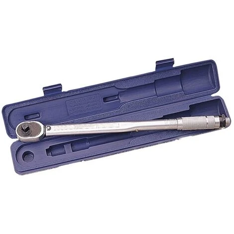 Square Drive Ratchet Torque Spanner 1/2 Silver 30357 Draper Tools