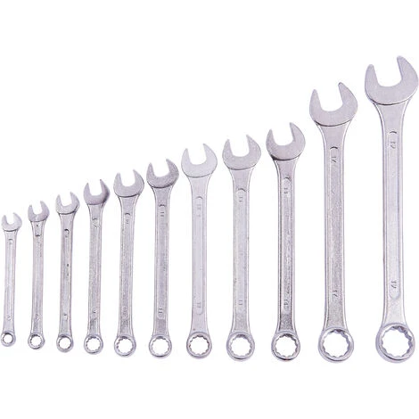 Amtech K0400 Combination Spanner Set, Drop Forged And Chrome Plated Spanners, 6mm To 19mm - Image 3