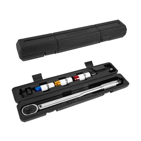 VONROC Torque Wrench ½” - 470mm – 28-210Nm - Incl. Socket Set - 3 Pcs, Extension Bar And Reducer - Image 2