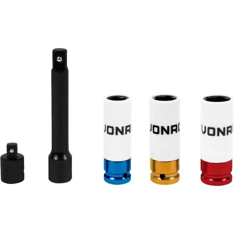 VONROC Torque Wrench ½” - 470mm – 28-210Nm - Incl. Socket Set - 3 Pcs, Extension Bar And Reducer - Image 3