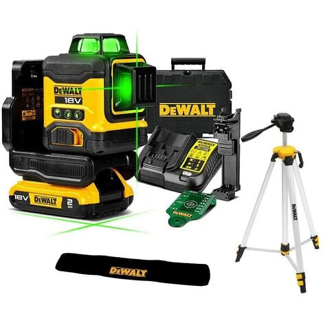 DeWalt DCLE34031D1 18V XR Compact Green Laser 3 X 360 Degree + 2.0Ah + Tripod 3 DeWalt DCLE34031D1 18V XR Compact Green Laser 3 X 360 Degree + 2.0Ah + Tripod