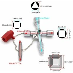 ECHOO 4 Way Multifunction Key, Convenient Universal Cabinet Key, Universal Cross Key 9 ECHOO 4 Way Multifunction Key, Convenient Universal Cabinet Key, Universal Cross Key -Bahco shop 58417780 3