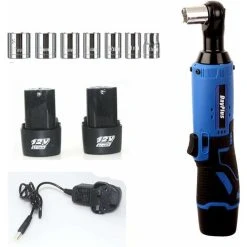 BRIEFNESS Cordless Ratchet Wrench Kit 3/8 Square Drive Electric Tool With 2-Pack 1500mAh Batteries 7Pcs Sockets LED Work Light, 40Nm 230RPM Speed Electric Wrench For Mechanical Maintenance Repair DIY Tasks