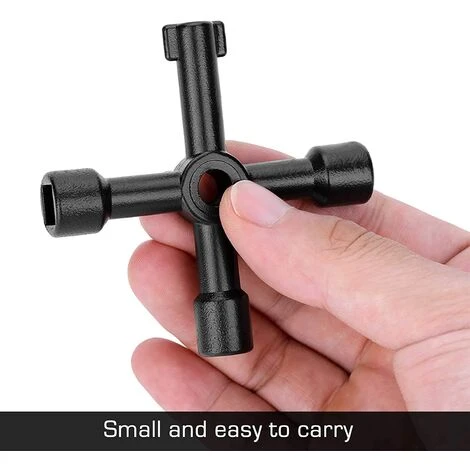 HAUTMEC 4 Way Multi-Functional Universal Cross Key Zinc Alloy Plumbers Electricians Valve Tools Black Keys, HT0099-SY-UK 5 HAUTMEC 4 Way Multi-Functional Universal Cross Key Zinc Alloy Plumbers Electricians Valve Tools Black Keys, HT0099-SY-UK - Image 3