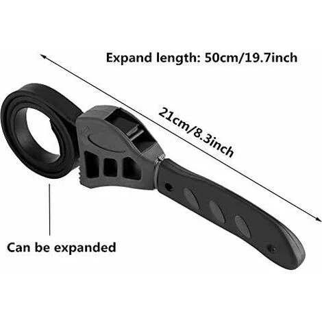 GROOFOO Universal Strap Wrench Adjustable Spanner 500mm Rubber Adjustable Wrench Nut Clamp Repair Tool 4 GROOFOO Universal Strap Wrench Adjustable Spanner 500mm Rubber Adjustable Wrench Nut Clamp Repair Tool - Image 2