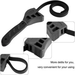 GROOFOO Universal Strap Wrench Adjustable Spanner 500mm Rubber Adjustable Wrench Nut Clamp Repair Tool 9 GROOFOO Universal Strap Wrench Adjustable Spanner 500mm Rubber Adjustable Wrench Nut Clamp Repair Tool -Bahco shop 64212042 3