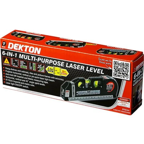 Dekton Multipurpose Horizontal Vertical Pin-point Laser Laser Spirit Level 4 Dekton Multipurpose Horizontal Vertical Pin-point Laser Laser Spirit Level - Image 2
