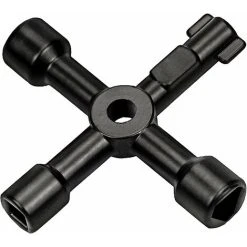 READCLY Electric Meter Electric Key Box Key Electric Box Keys 4-Way Multi-Purpose Electric Box Key, Triangle Key In Black Electric Control Cabinet, Square Hole Key