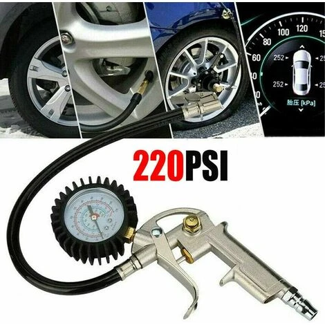 READCLY Tire Inflation Gauge With Gauge 220PSI And Inflator With Hose Air Chuck Gun Grip Handle Tire Pressure Gauge Compressor Accessories 6 READCLY Tire Inflation Gauge With Gauge 220PSI And Inflator With Hose Air Chuck Gun Grip Handle Tire Pressure Gauge Compressor Accessories - Image 4